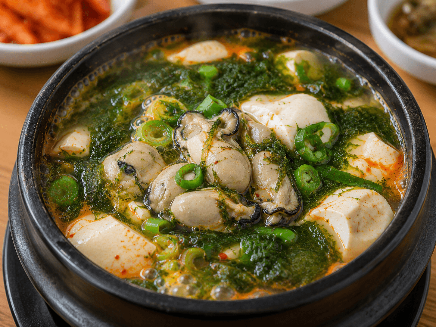 매생이 굴순두부찌개