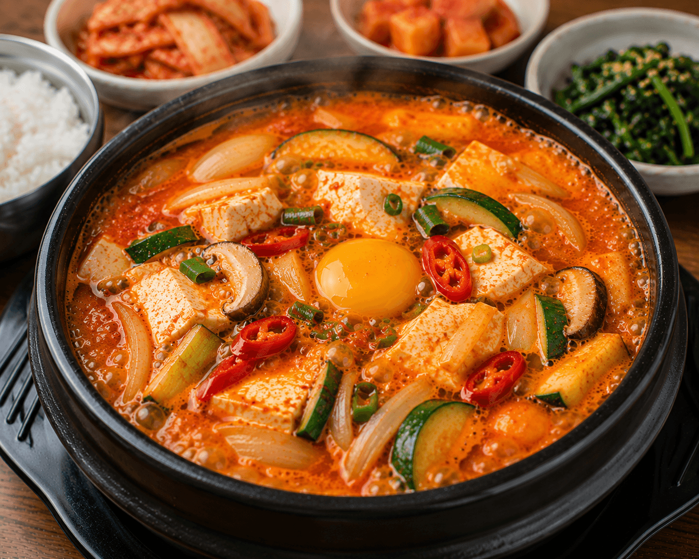 야채순두부