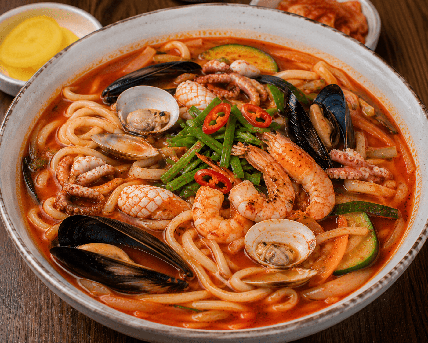매운해물칼국수