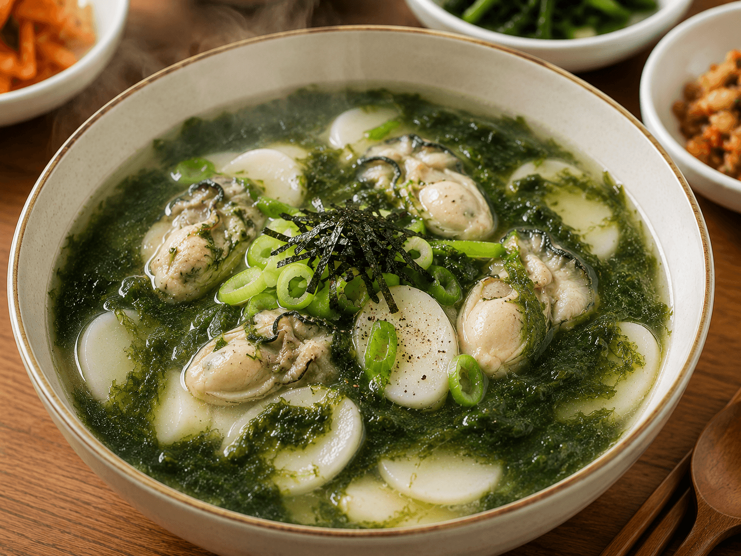 매생이굴떡국