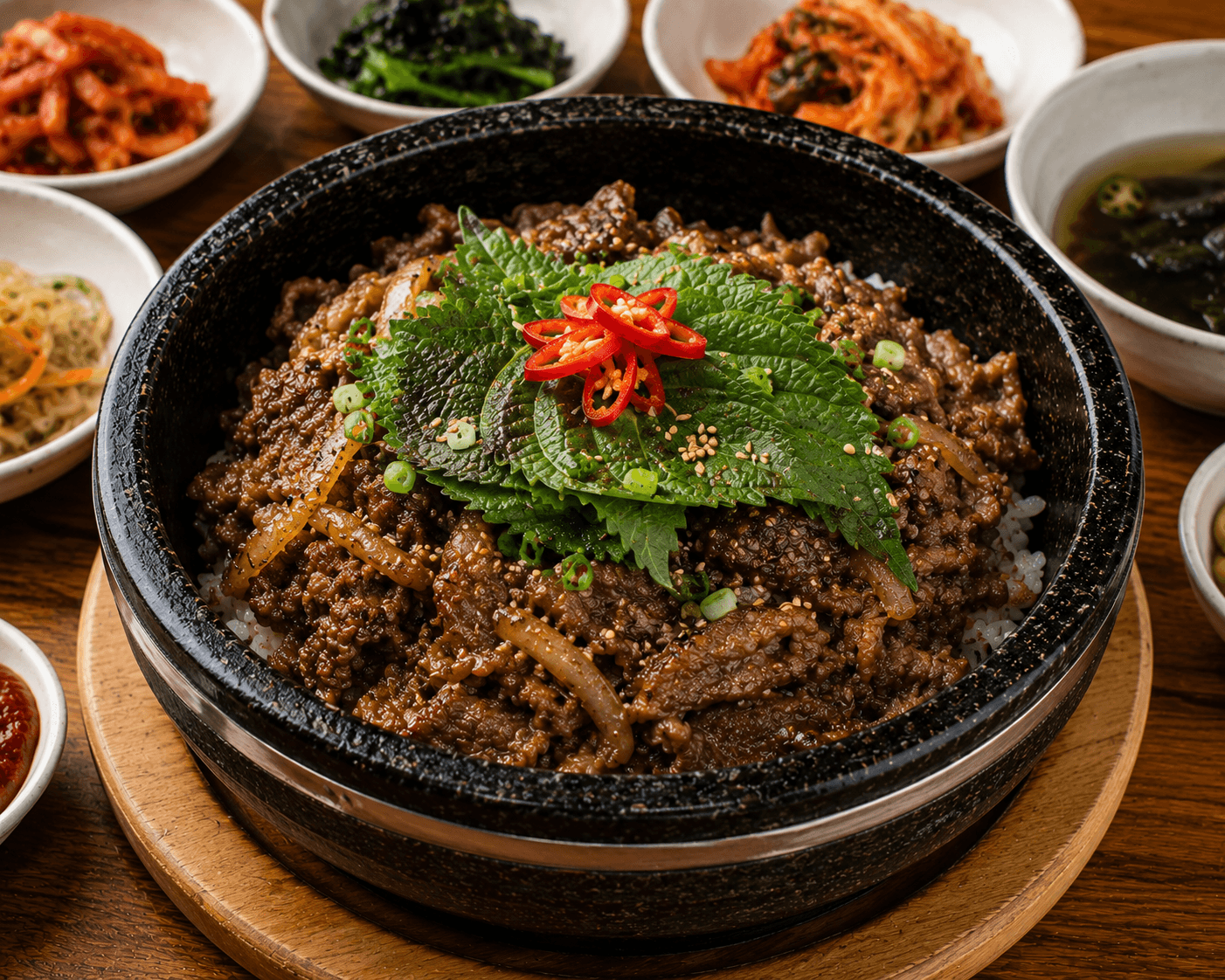 깻잎불고기돌솥 런치스페셜